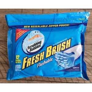 Scrubbing Bubbles Fresh Brush Flushable Refills 12 Count New Sealed